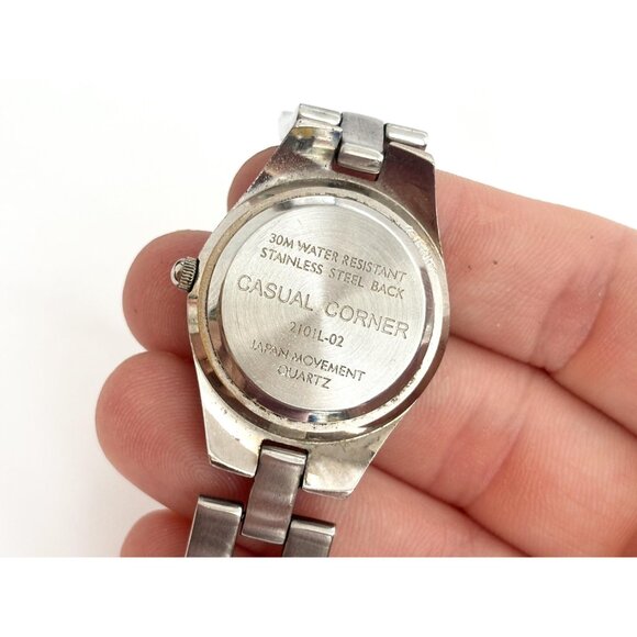 Casual Corner Silver Toned 2101-L02 Chainlink Vintage Wristwatch - 25mm - WORKS! - Picture 6 of 11